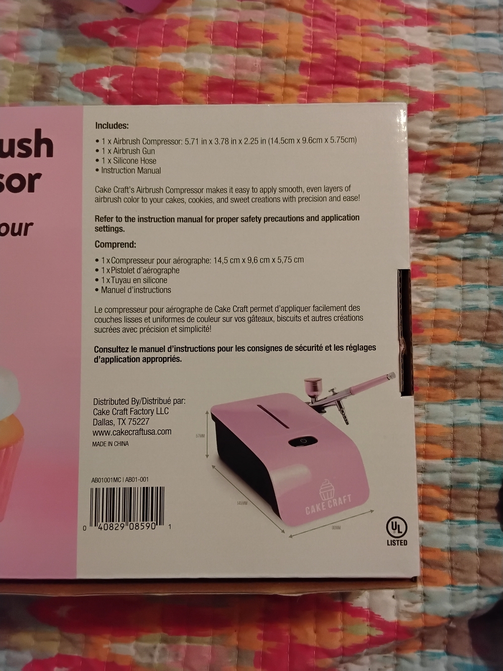 Mini Airbrush Compressor - Pink - Picture 4 of 5